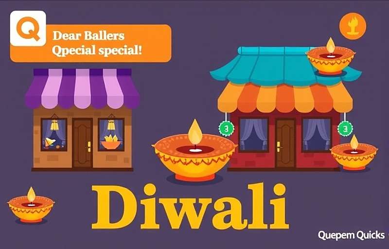 Quepem Quicks Diwali special event with decorated shops and diyas